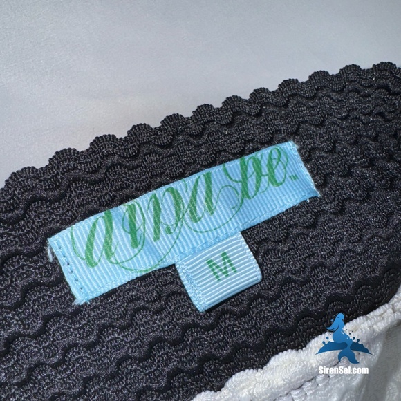 1170 Dina Be (also known as Aina Be) Striped Textured Skirt - M - Black / White - Picture 4 of 9